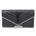 Classic Monogram Flap Wallet Matelasse Chevron Leather Large