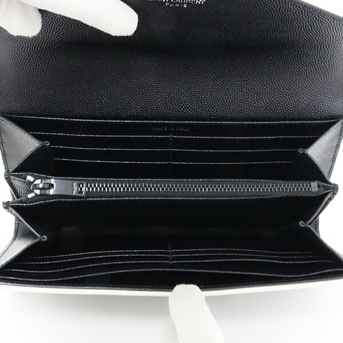 Classic Monogram Flap Wallet Matelasse Chevron Leather Large