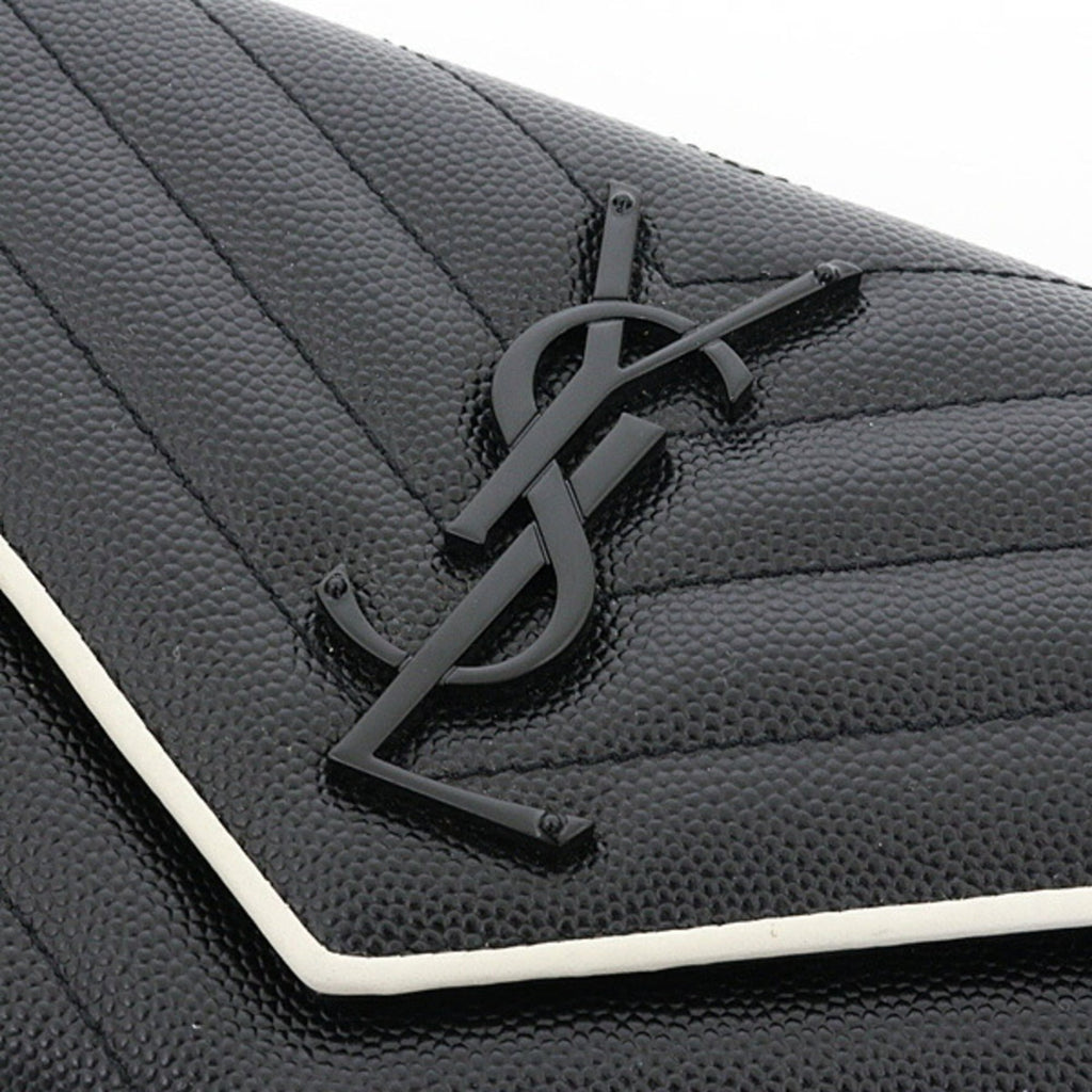 Classic Monogram Flap Wallet Matelasse Chevron Leather Large