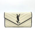 Classic Monogram Flap Wallet Matelasse Chevron Leather Large