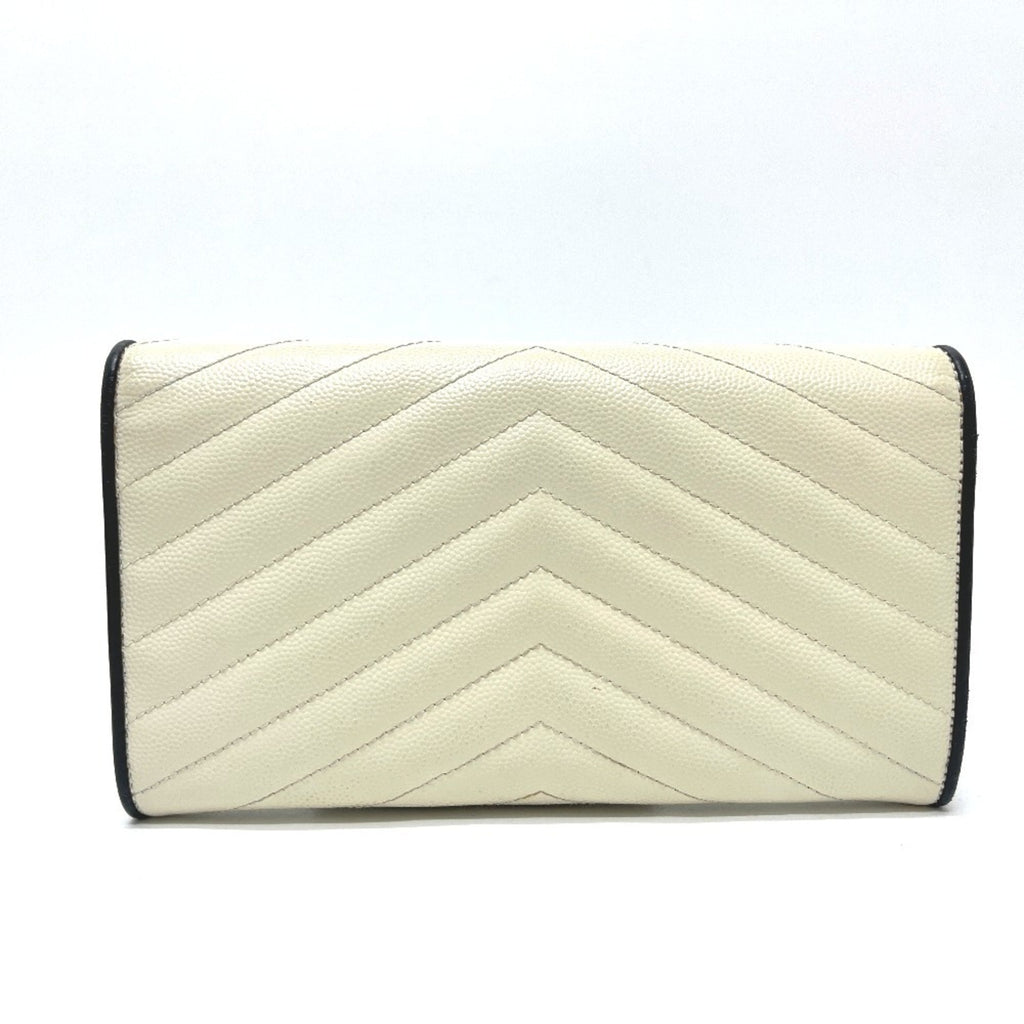 Classic Monogram Flap Wallet Matelasse Chevron Leather Large