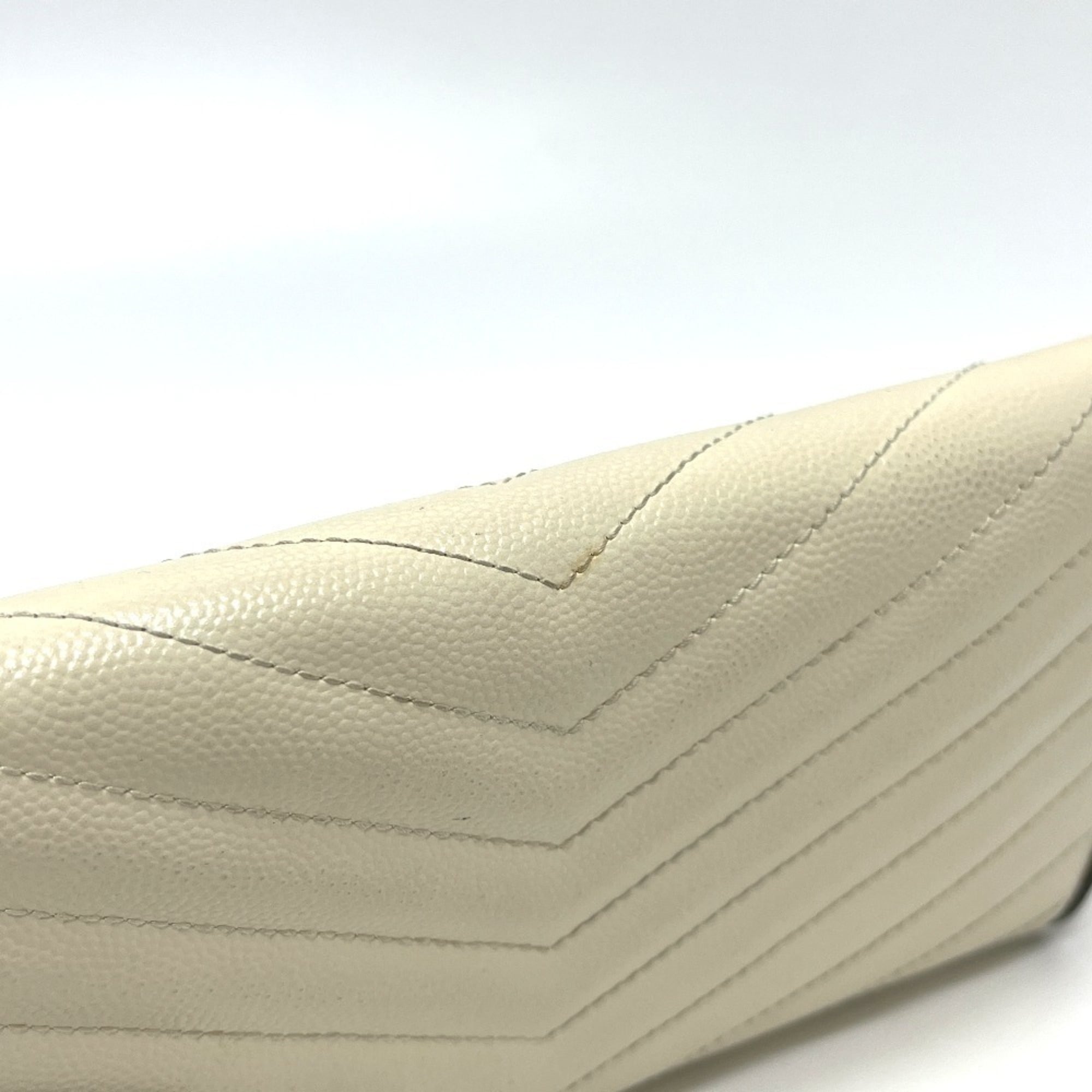 Classic Monogram Flap Wallet Matelasse Chevron Leather Large