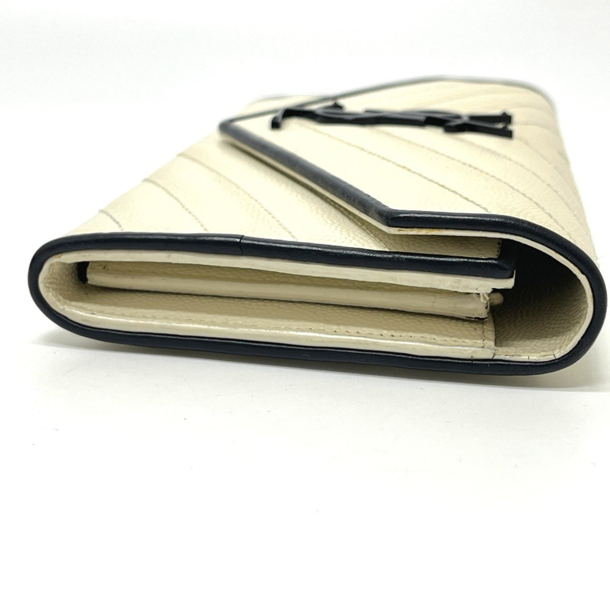 Classic Monogram Flap Wallet Matelasse Chevron Leather Large