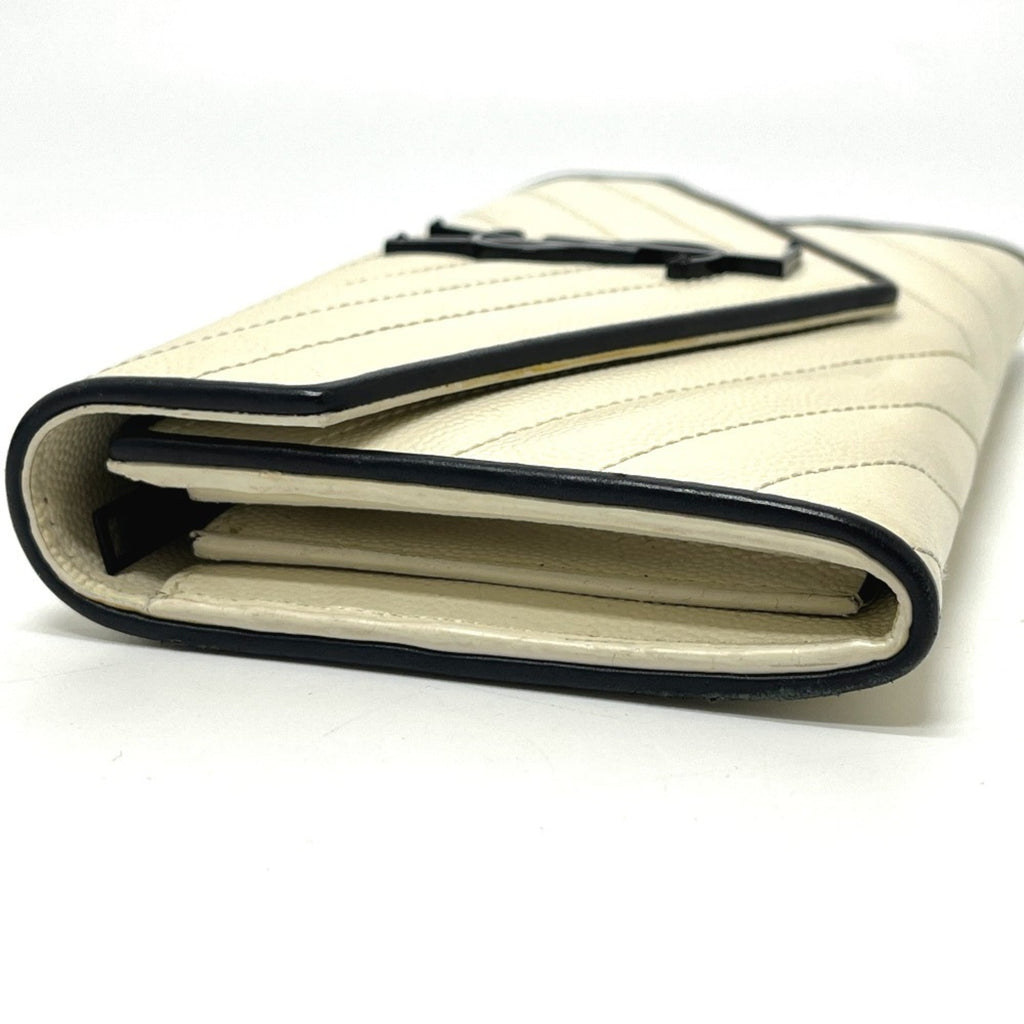 Classic Monogram Flap Wallet Matelasse Chevron Leather Large