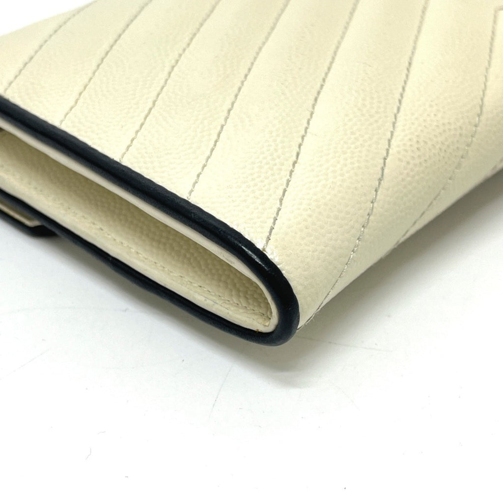 Classic Monogram Flap Wallet Matelasse Chevron Leather Large