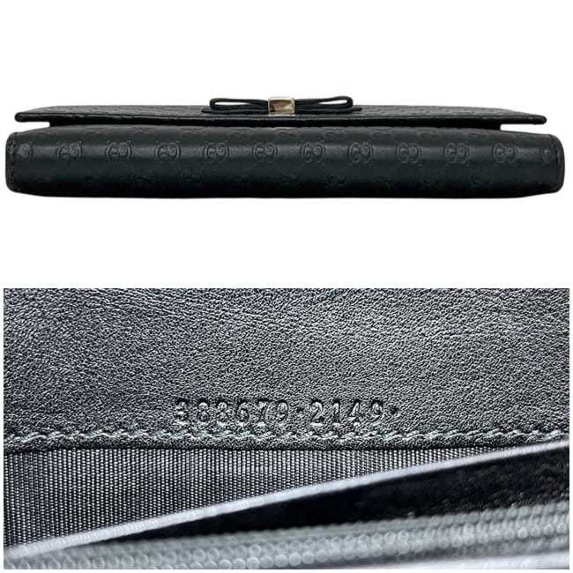 Bow Continental Wallet Guccissima Leather