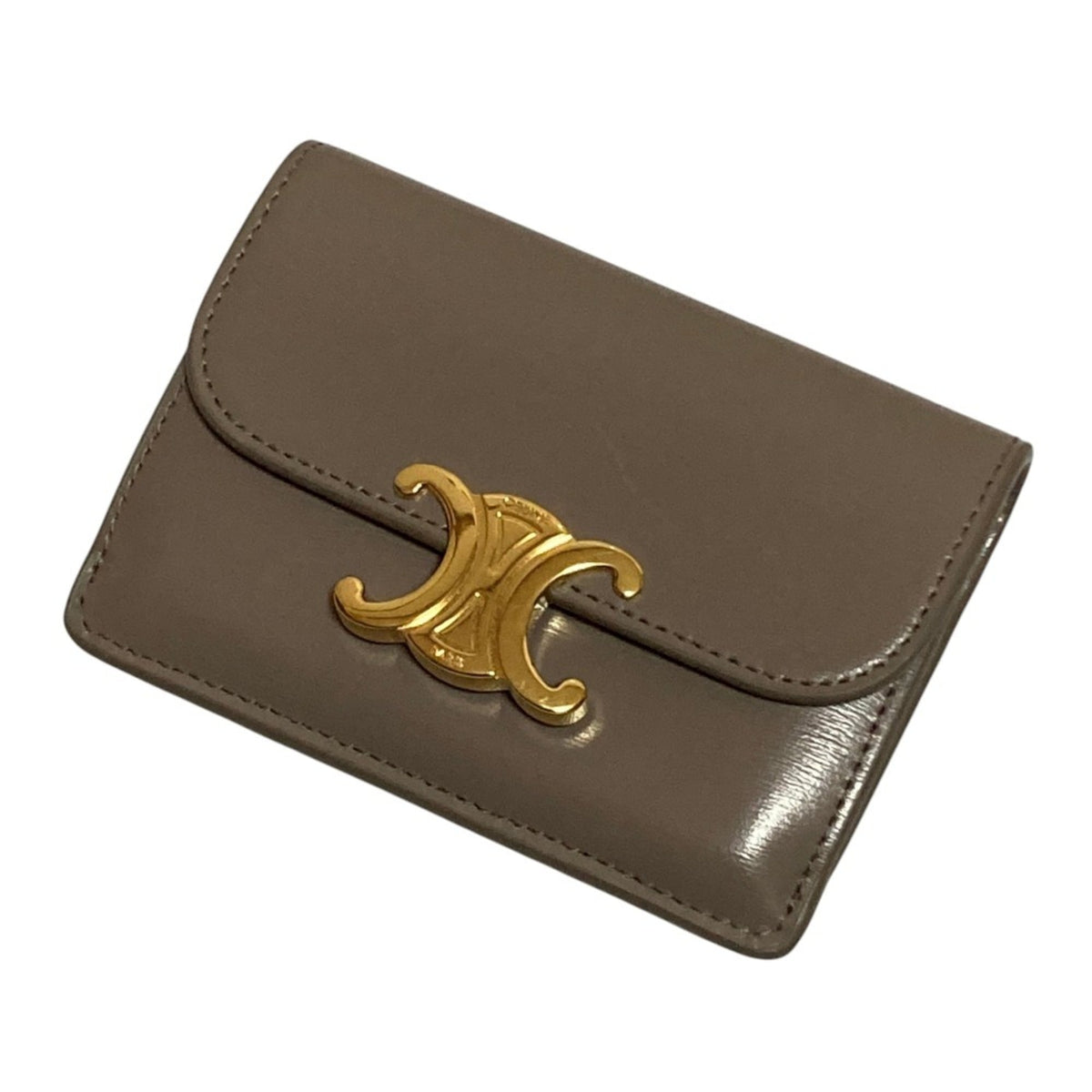 Triomphe Card Case Leather