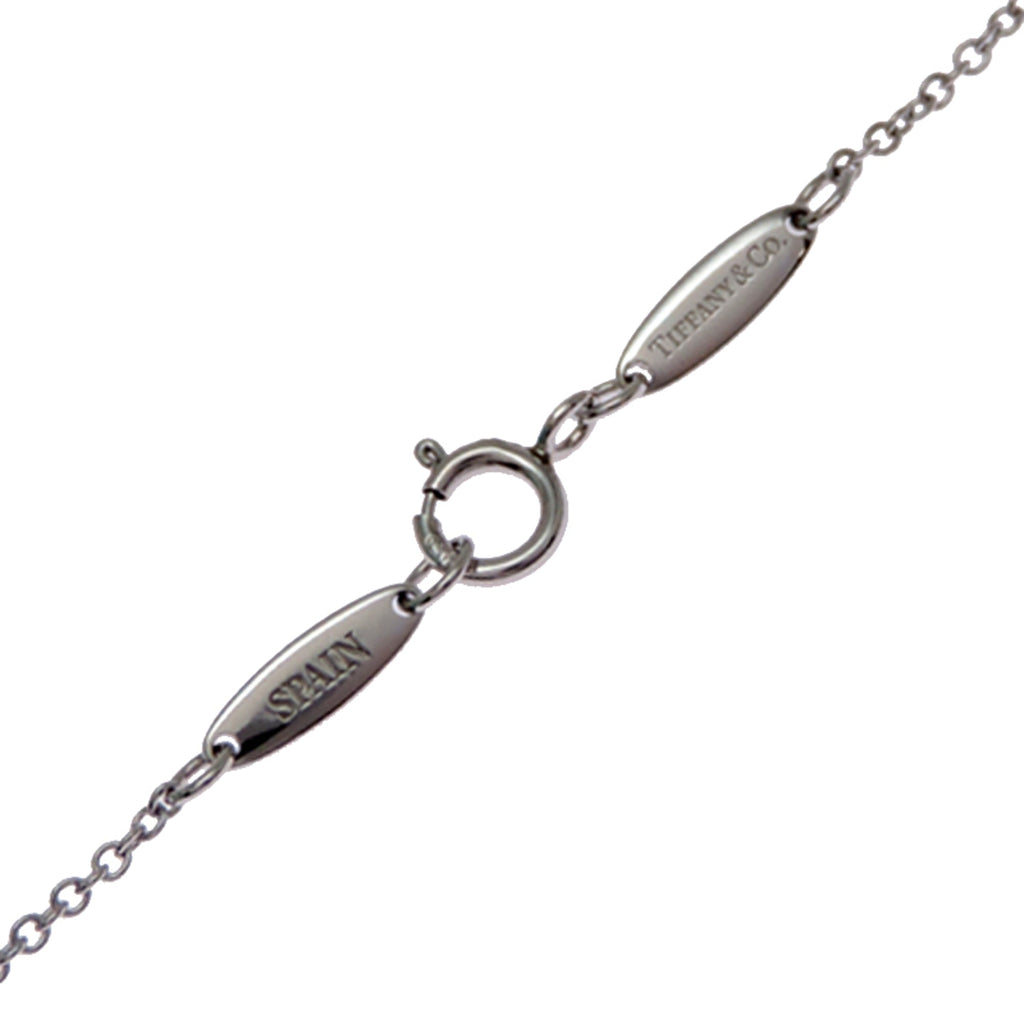 Open Heart Pendant Necklace Platinum 10.5mm