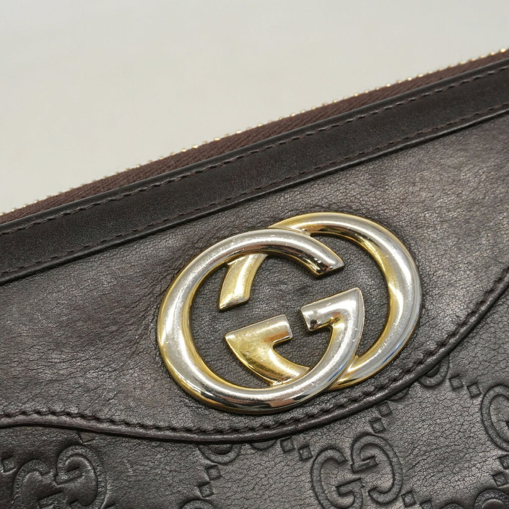 Web Zip Around Wallet Guccissima Leather