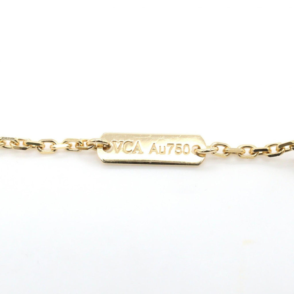 Vintage Alhambra Pendant Necklace 18K Yellow Gold and Mother of Pearl