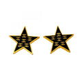 CC Logo Star Clip-On Earrings Metal Gold-Tone Metal