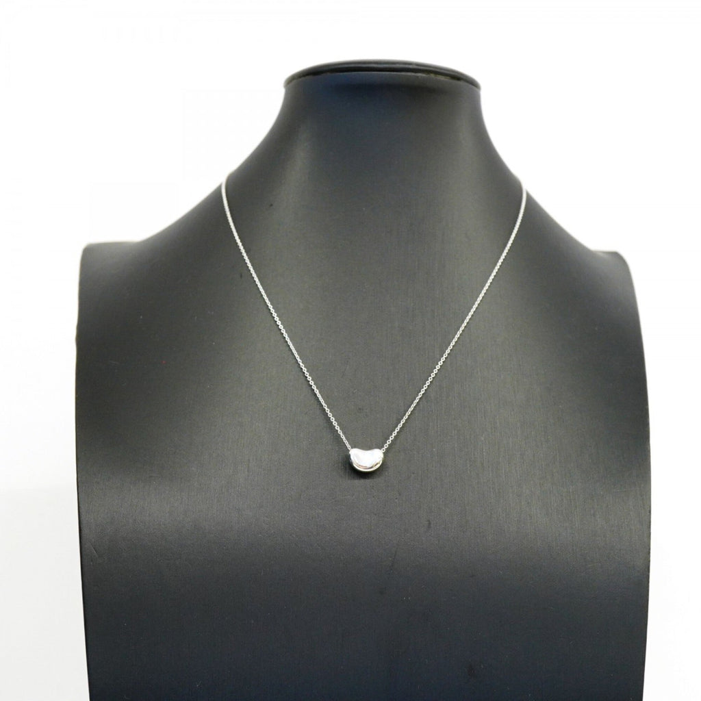 Bean Pendant Necklace Sterling Silver 7.5mm