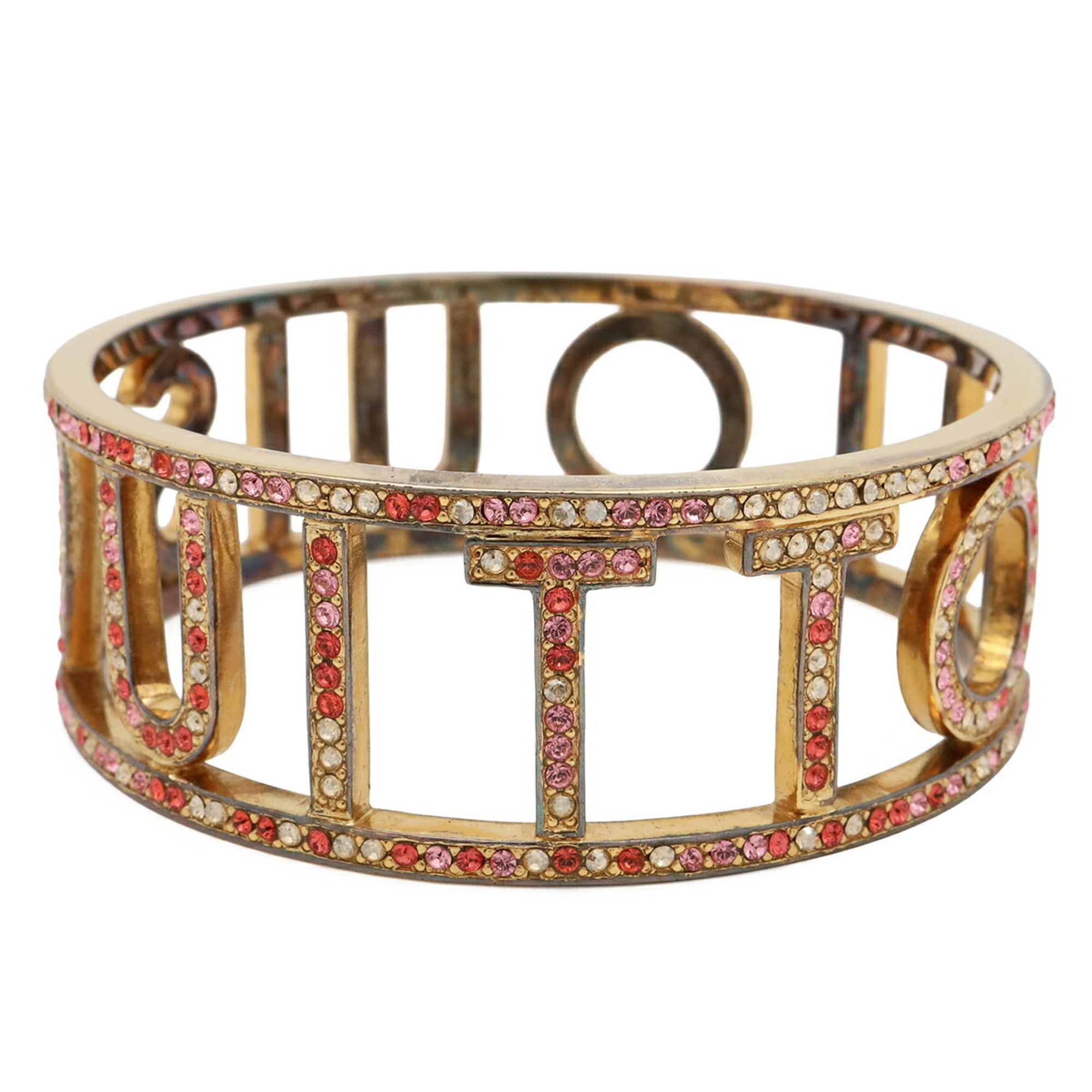 Bangle Bracelet Gold and Rhinestone