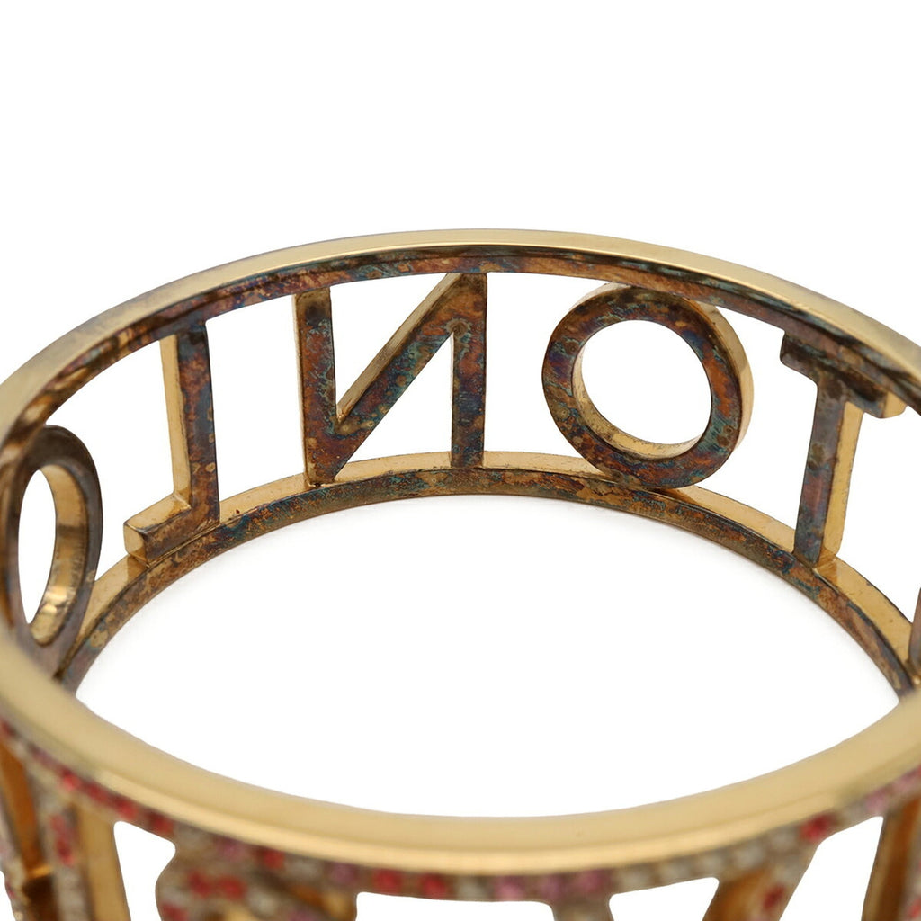 Bangle Bracelet Gold and Rhinestone