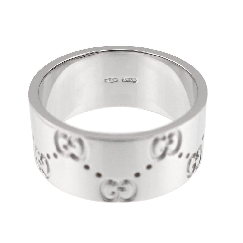 Icon Wide Ring 18K White Gold