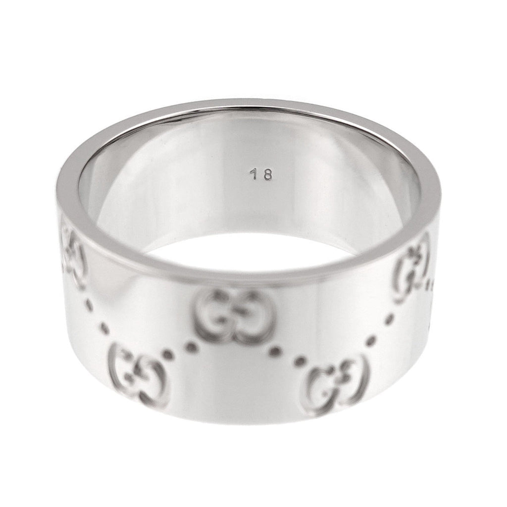 Icon Wide Ring 18K White Gold