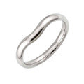 Wide Curved Band Ring Platinum