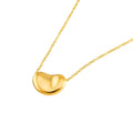 Bean Pendant Necklace 18K Yellow Gold 7.8mm