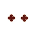 Sweet Alhambra Earrings 18K Rose Gold and Carnelian 18K Rose Gold