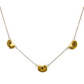 Bean Pendant Necklace 18K Yellow Gold 7.5mm
