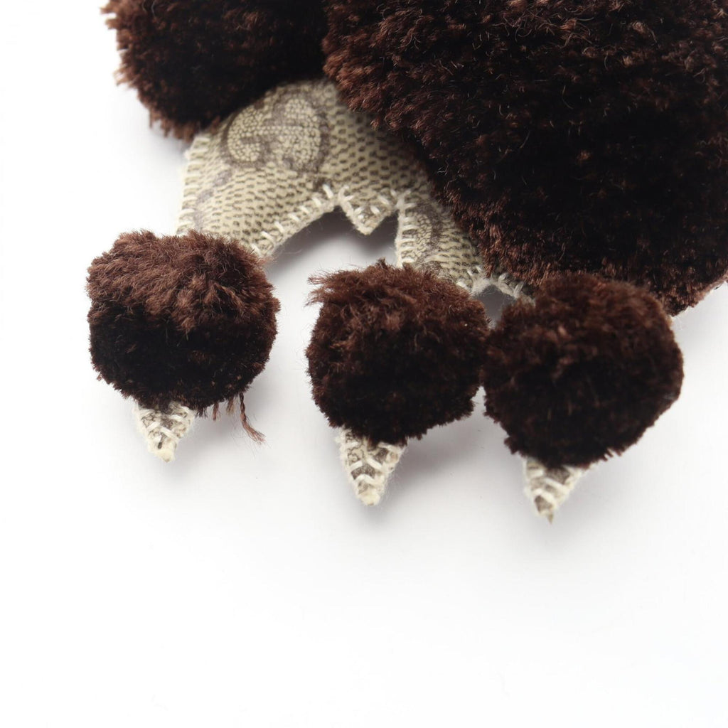 Charm Fur and Leather Beige and Brown Handbag Charm