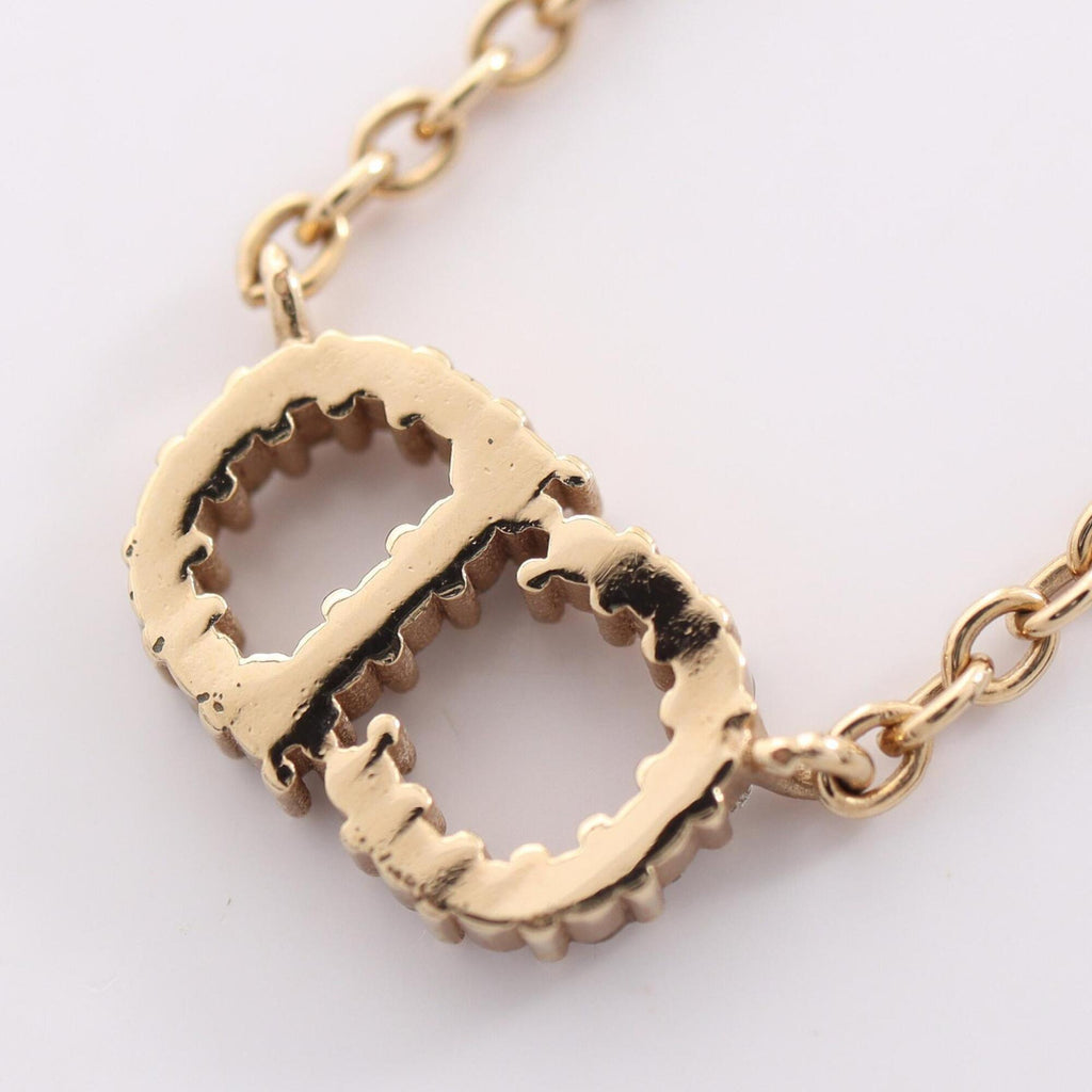 Pendant Necklace Gold and Rhinestone
