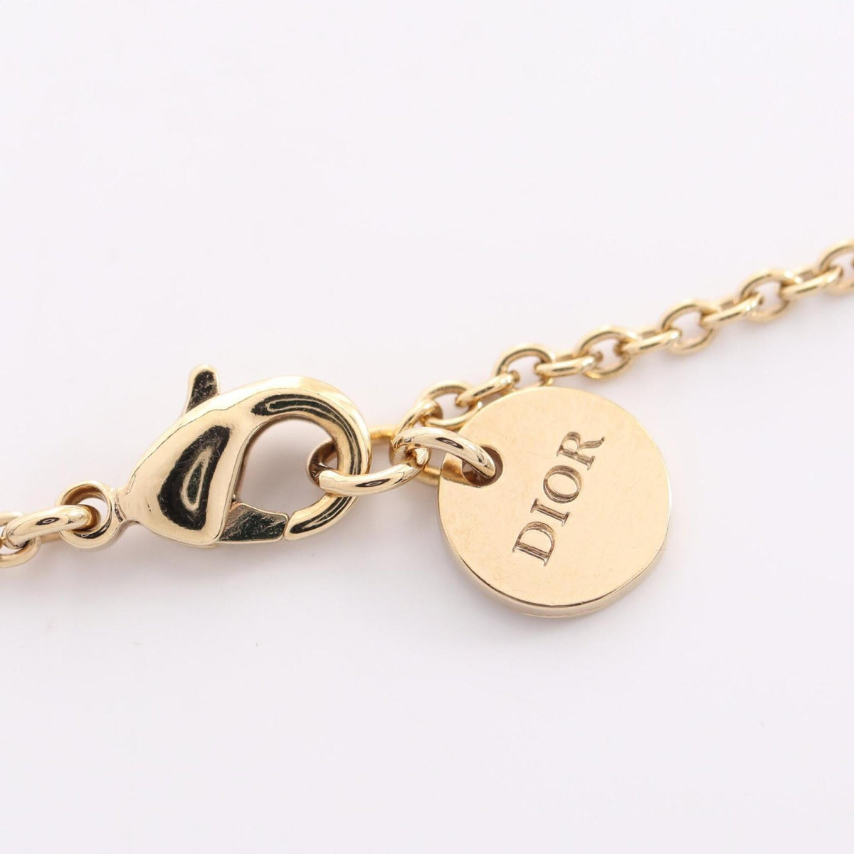 Pendant Necklace Gold and Rhinestone
