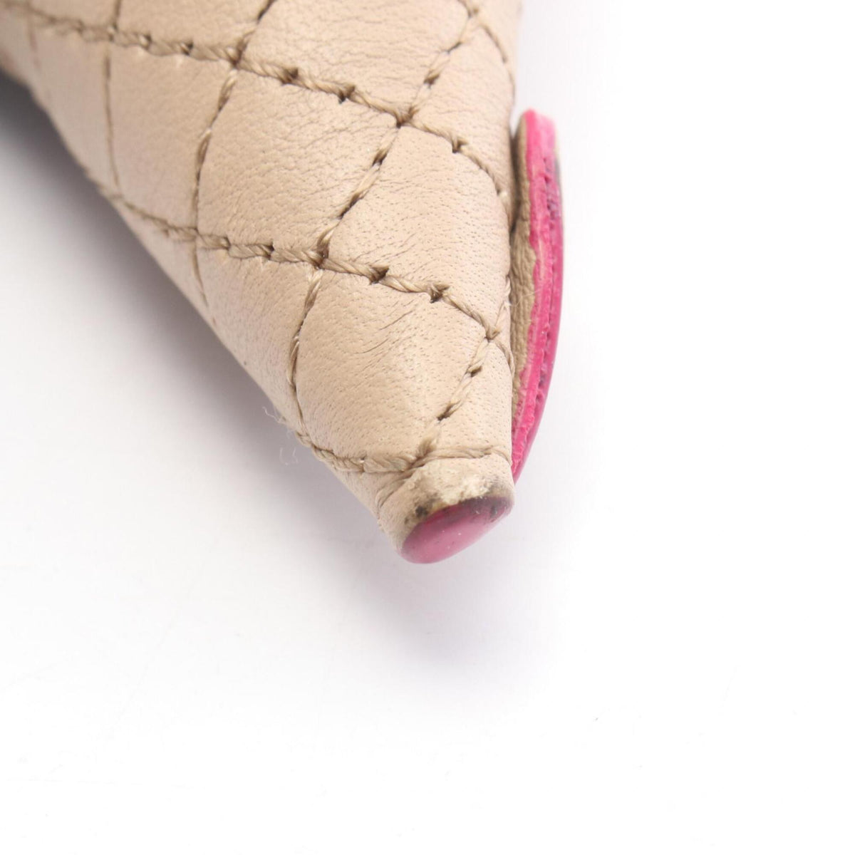 Charm Fur and Leather Beige Multicolor Handbag Charm