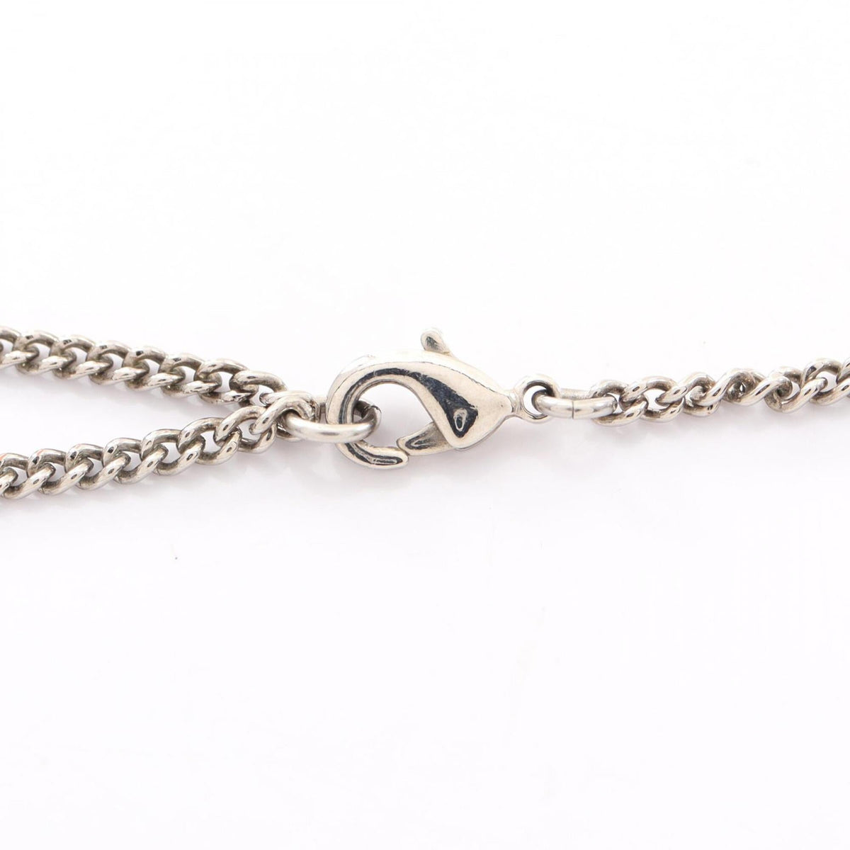 Monogram Pendant Necklace Metal Silver