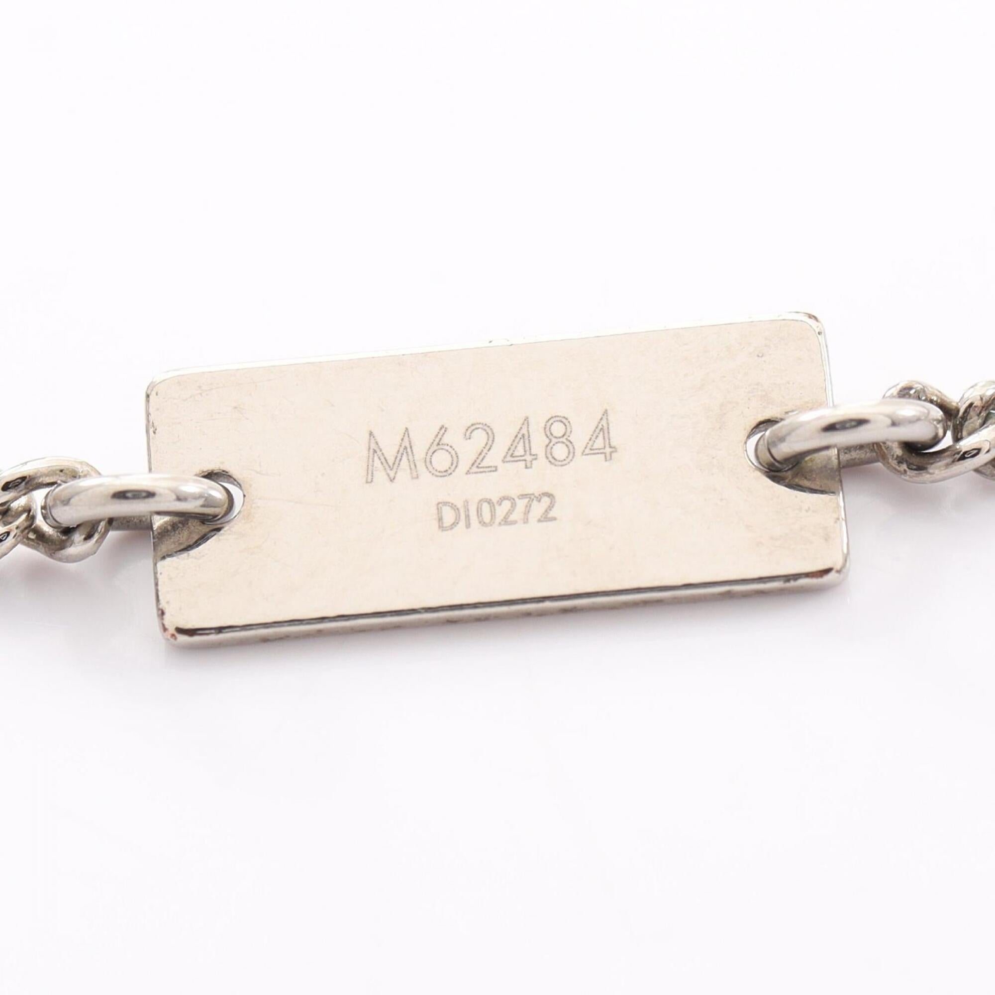 Monogram Pendant Necklace Metal Silver