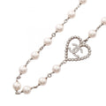 CC Logo Heart Pendant Necklace Silver-Tone Metal