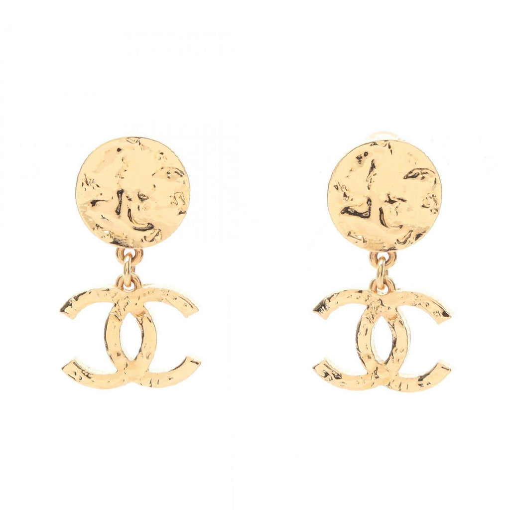CC Logo Clip-On Earrings Metal Gold-Tone Metal