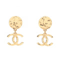CC Logo Clip-On Earrings Metal Gold-Tone Metal