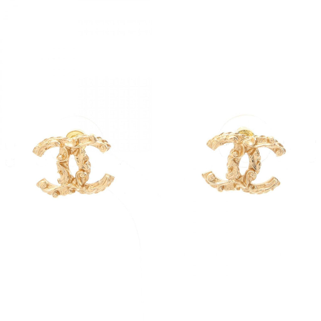 CC Logo Earrings Metal Gold-Tone Metal