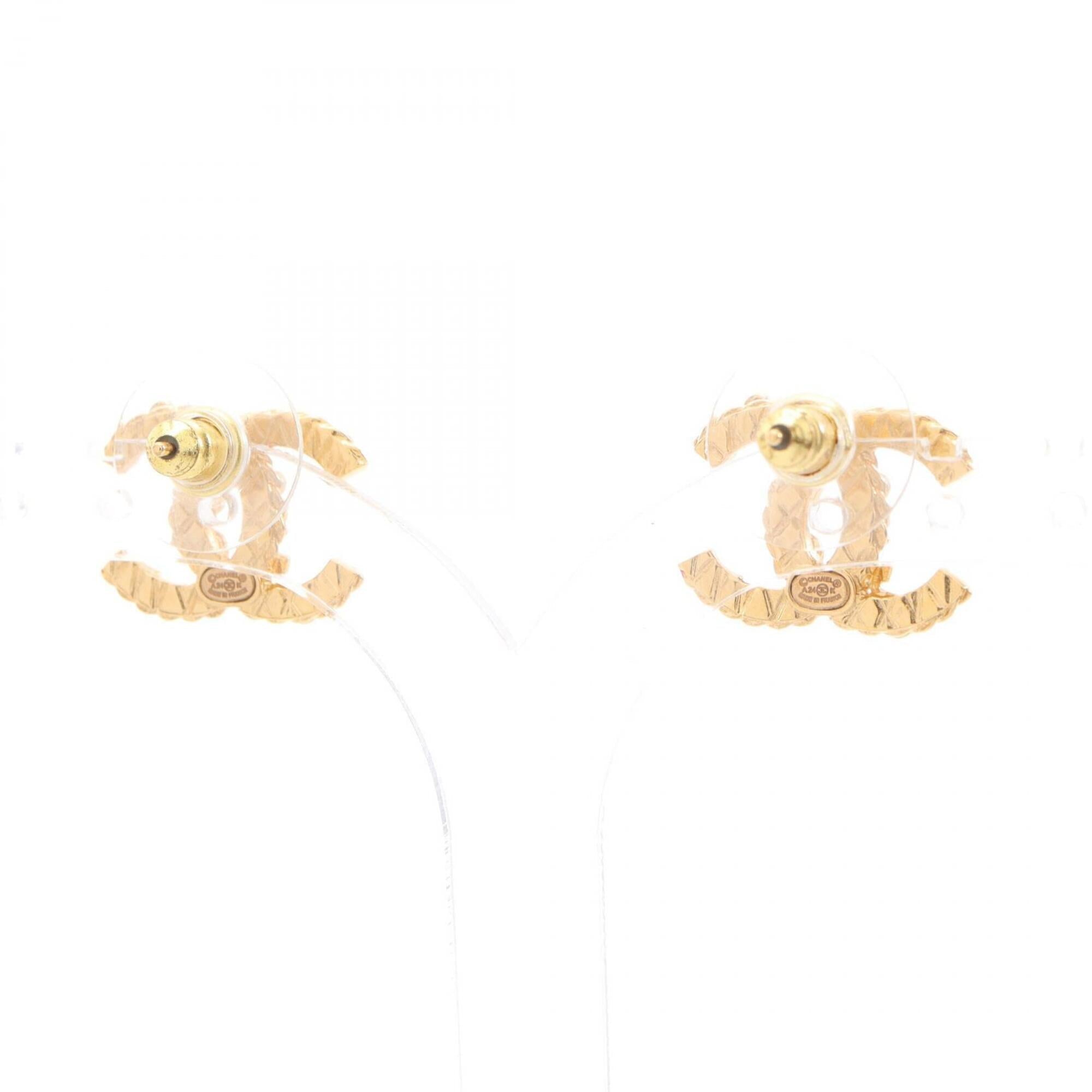 CC Logo Earrings Metal Gold-Tone Metal