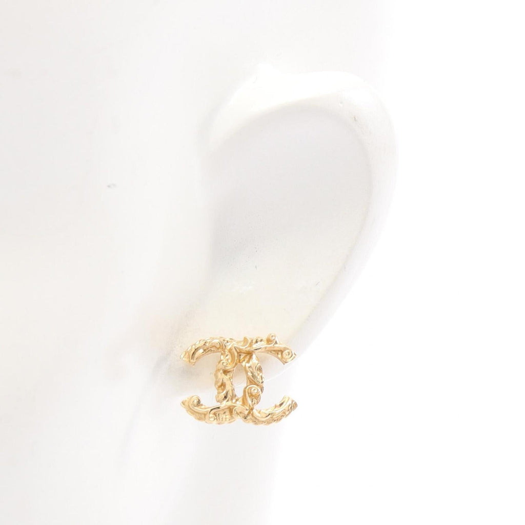 CC Logo Earrings Metal Gold-Tone Metal