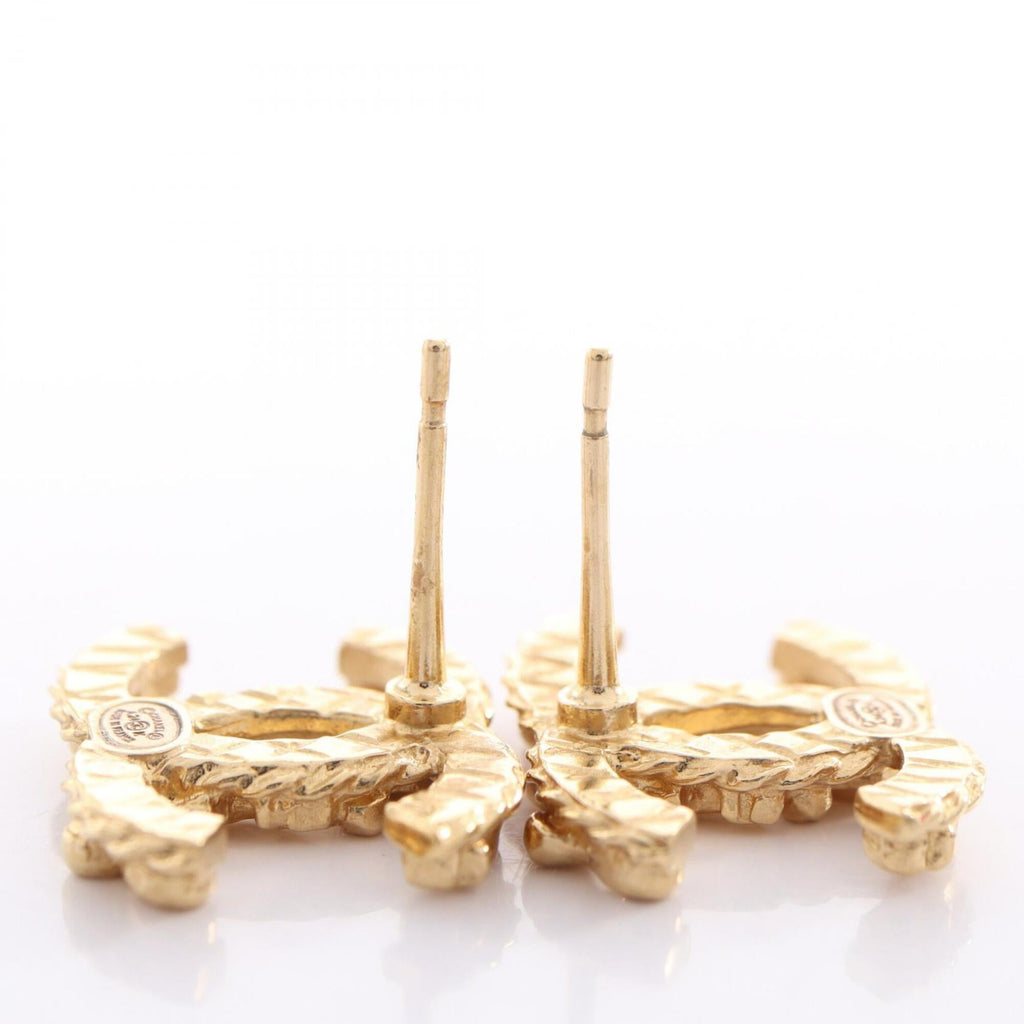 CC Logo Earrings Metal Gold-Tone Metal