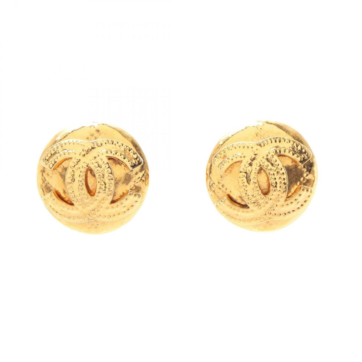 CC Logo Clip-On Earrings Metal Gold-Tone Metal