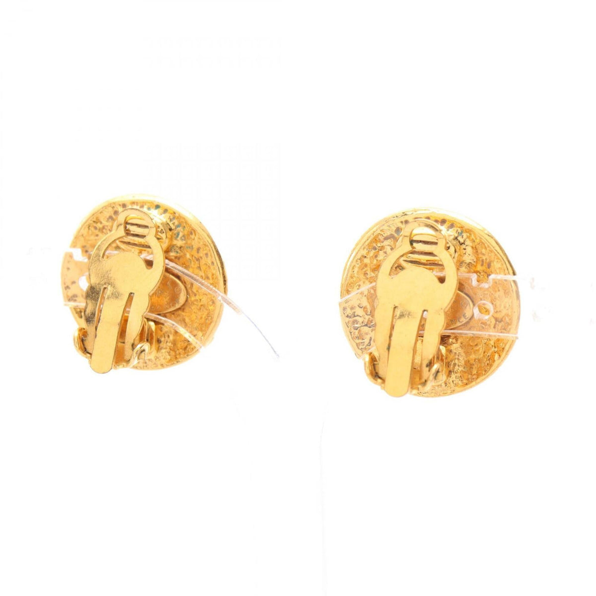 CC Logo Clip-On Earrings Metal Gold-Tone Metal