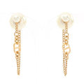 Tribal Earrings Artificial Pearl and Gold