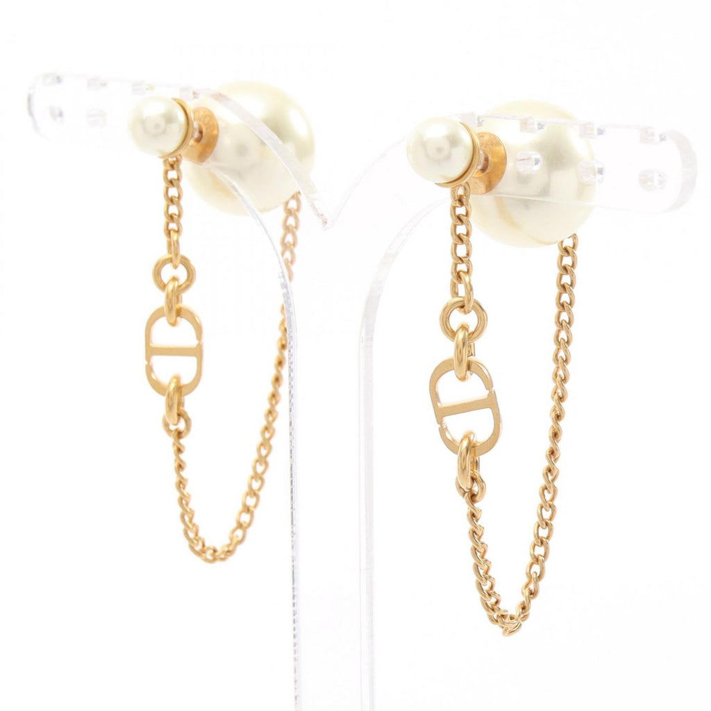 Tribal Earrings Artificial Pearl and Gold
