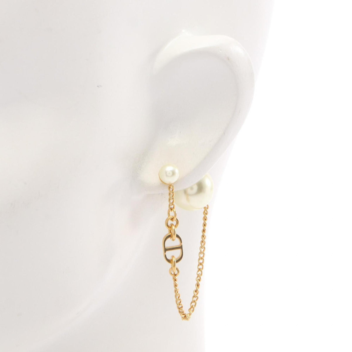 Tribal Earrings Artificial Pearl and Gold