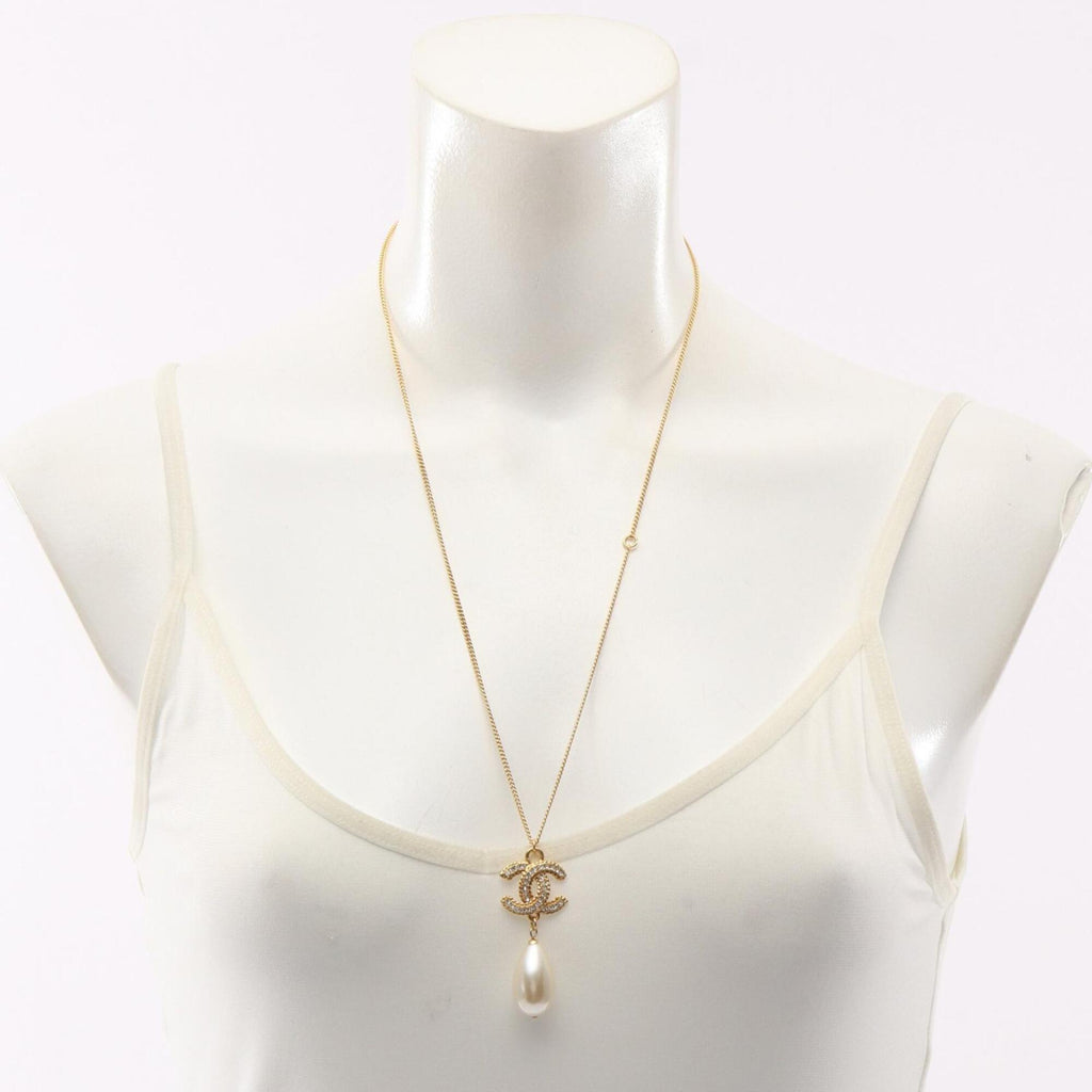 CC Logo Pendant Necklace Metal