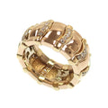 Tanagra Band Ring 18K Yellow Gold with Diamond