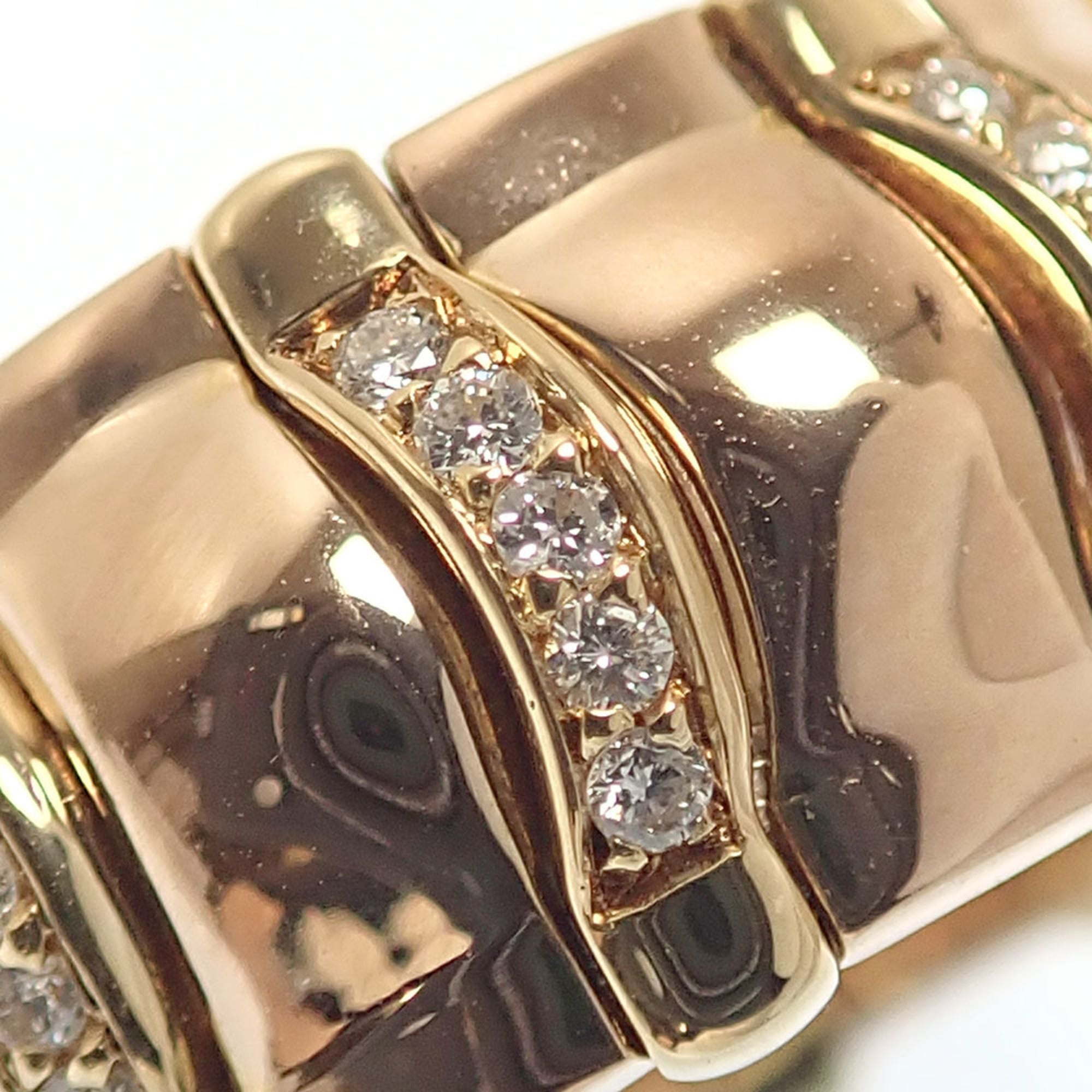 Tanagra Band Ring 18K Yellow Gold with Diamond