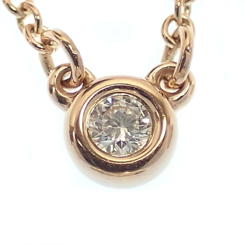 Elsa Peretti Diamonds By The Yard Pendant Necklace 18K Rose Gold and Diamond