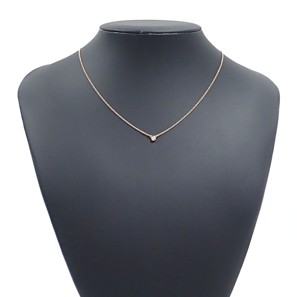 Elsa Peretti Diamonds By The Yard Pendant Necklace 18K Rose Gold and Diamond