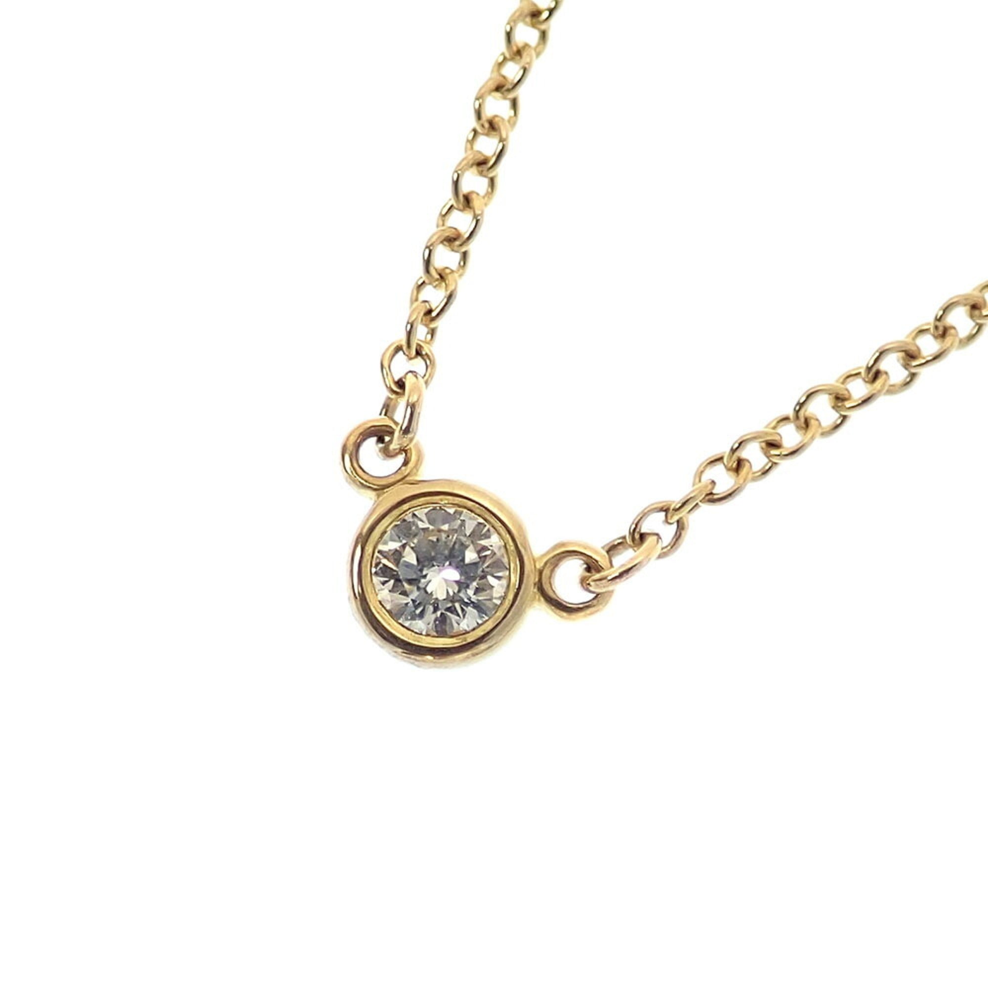 Elsa Peretti Diamonds By The Yard Pendant Necklace 18K Yellow Gold and Diamond