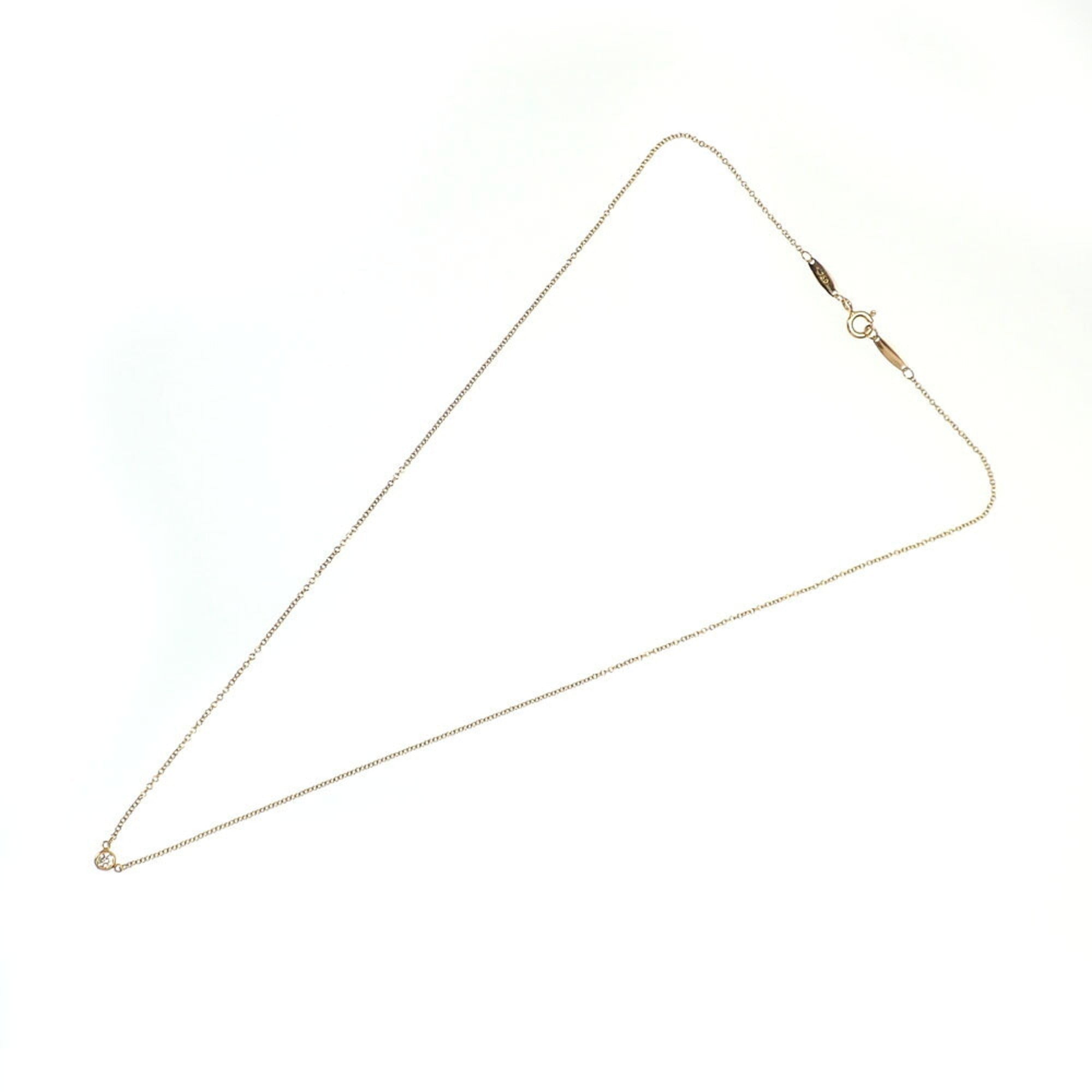 Elsa Peretti Diamonds By The Yard Pendant Necklace 18K Yellow Gold and Diamond