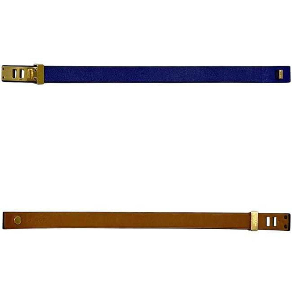 Mini Dog Bracelet Leather and Swift Leather Navy